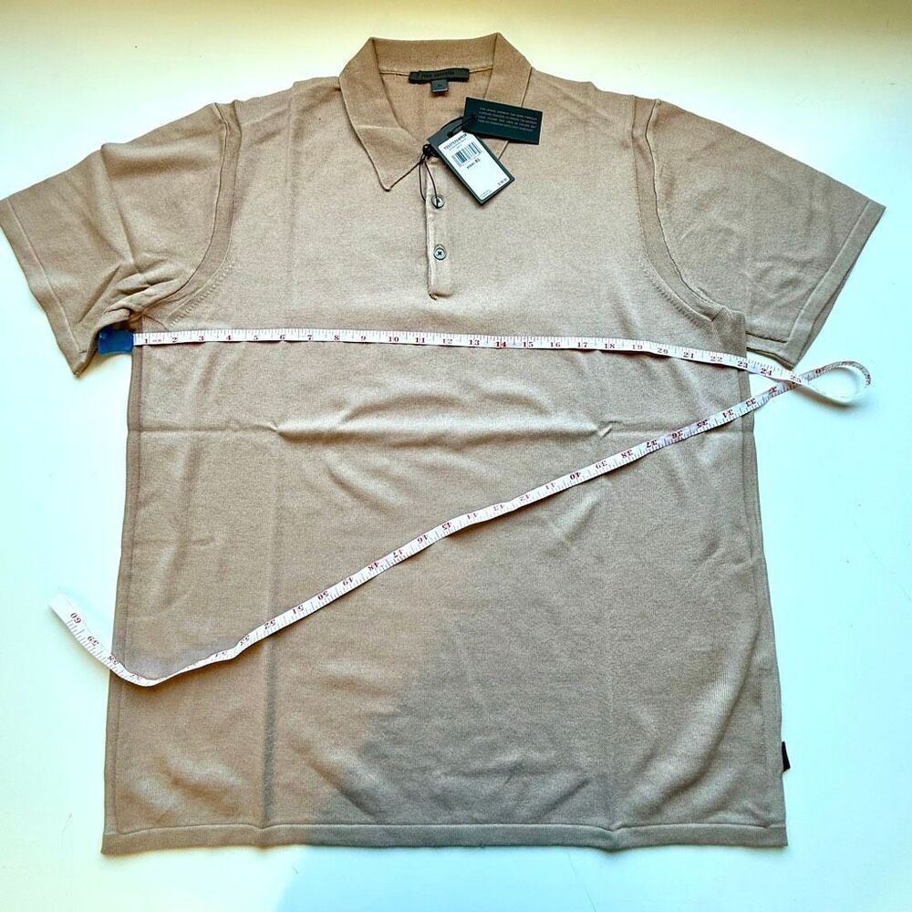NWT John Varvatos Canon polo in worn mauve color Size XL - Picture 7 of 9